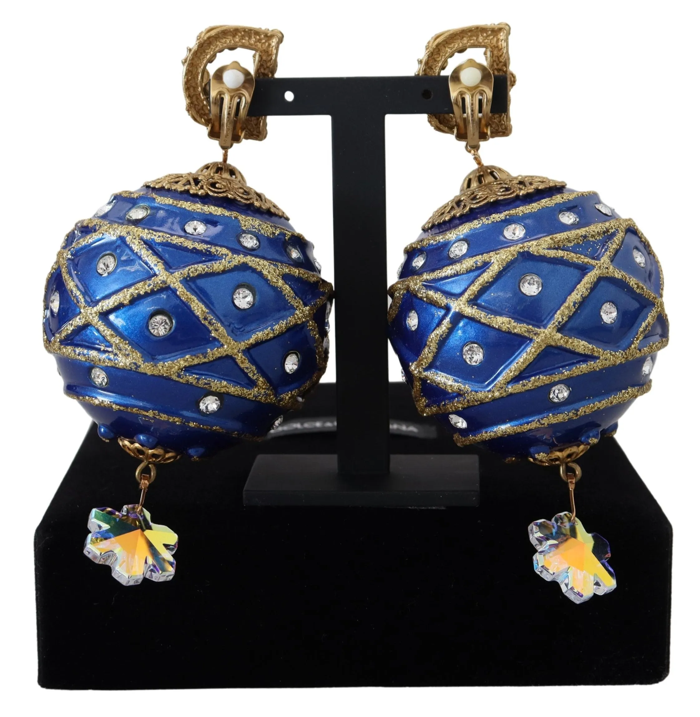 Elegant Dangling Crystal Christmas Ball Earrings sold by Louxly product image thumbnail 3