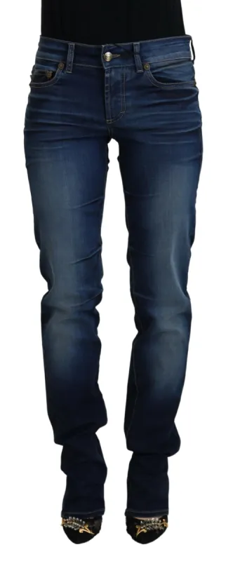 Chic Low Waist Denim Pants in Blue sold by Louxly