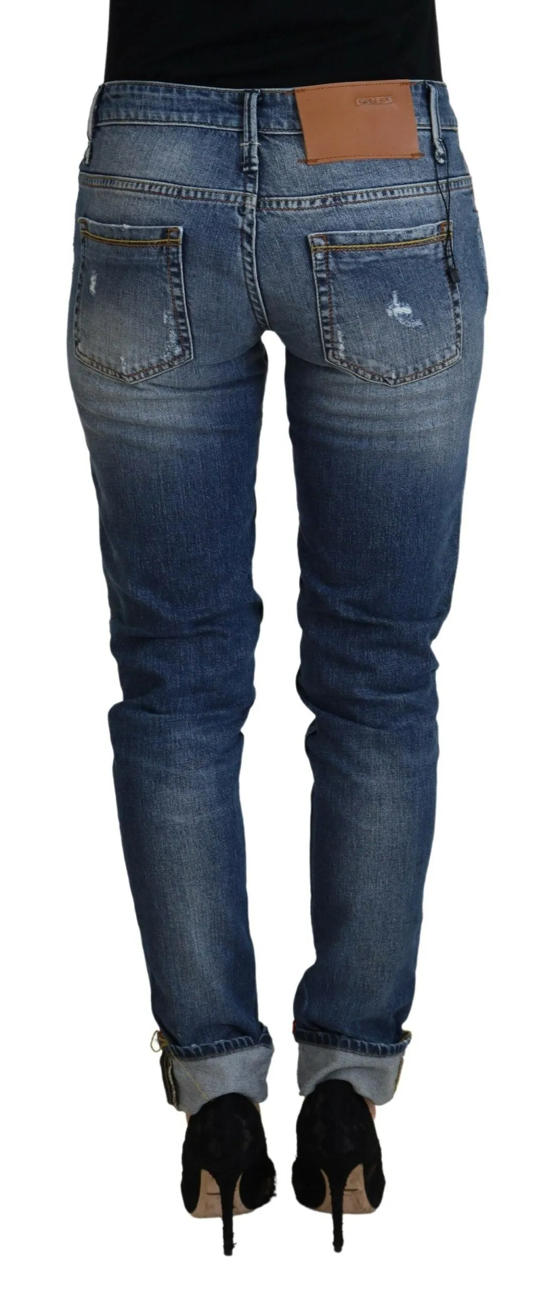 Sleek Skinny Low Waist Denim Jeans sold by Louxly product image thumbnail 3