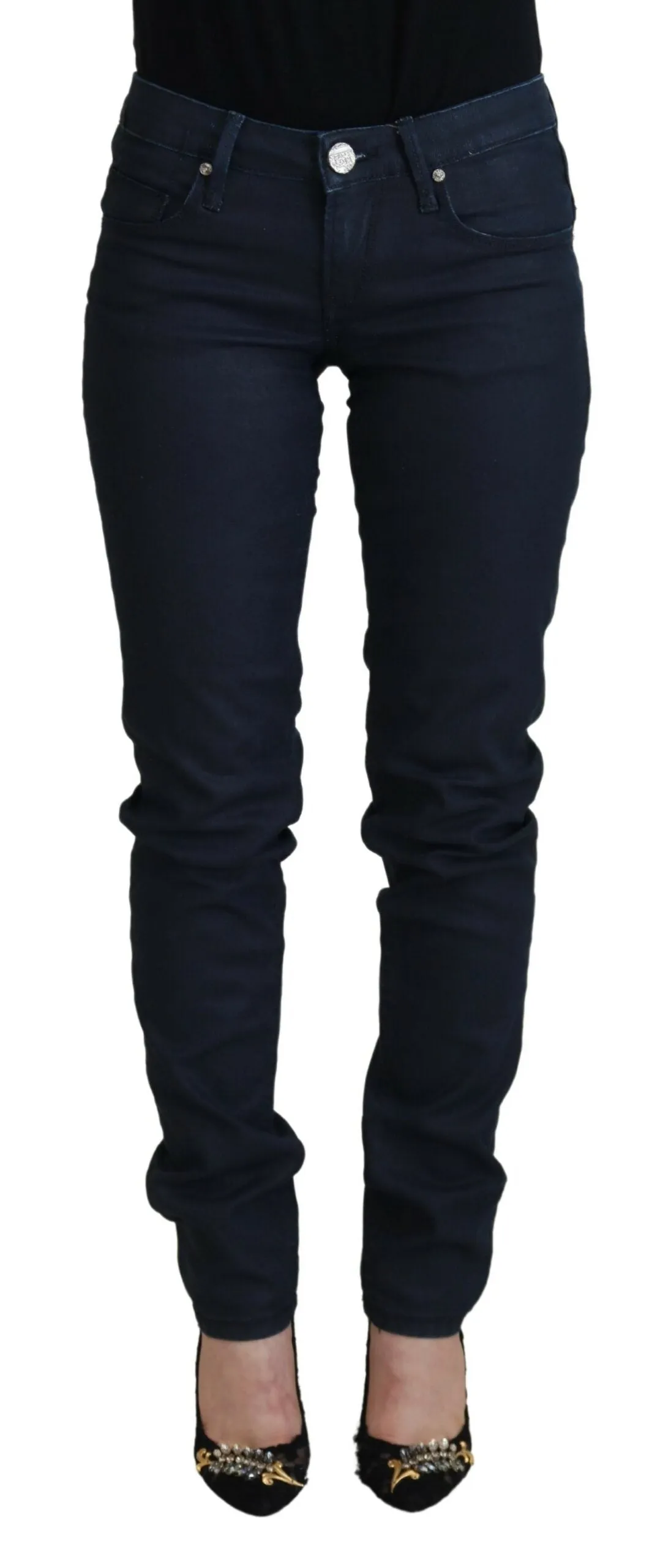 Chic Low Waist Skinny Jeans in Blue sold by Louxly