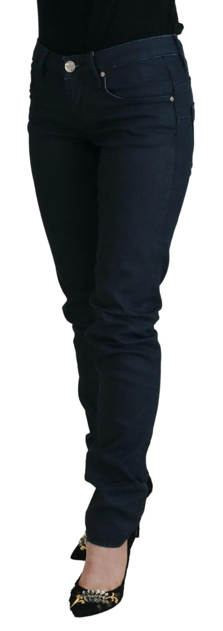 Chic Low Waist Skinny Jeans in Blue sold by Louxly product image thumbnail 2