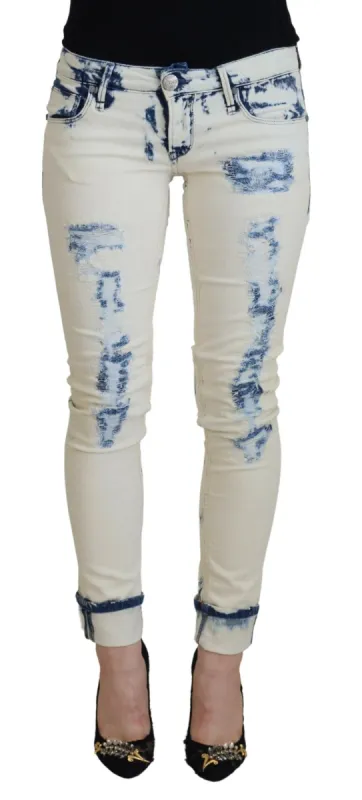 Chic Low Waist Tattered Skinny Jeans sold by Louxly