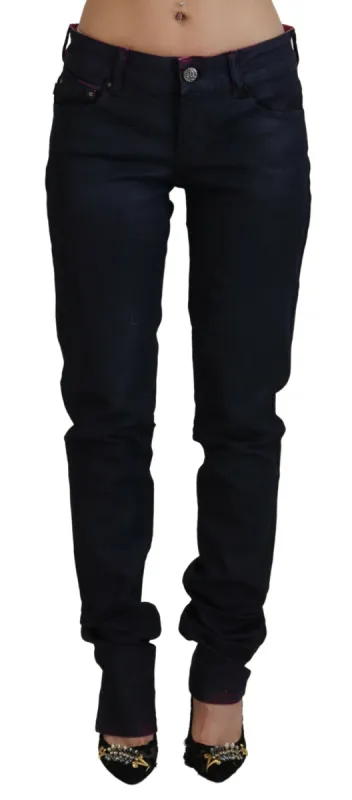 Sleek Black Low Waist Denim Pants sold by Louxly