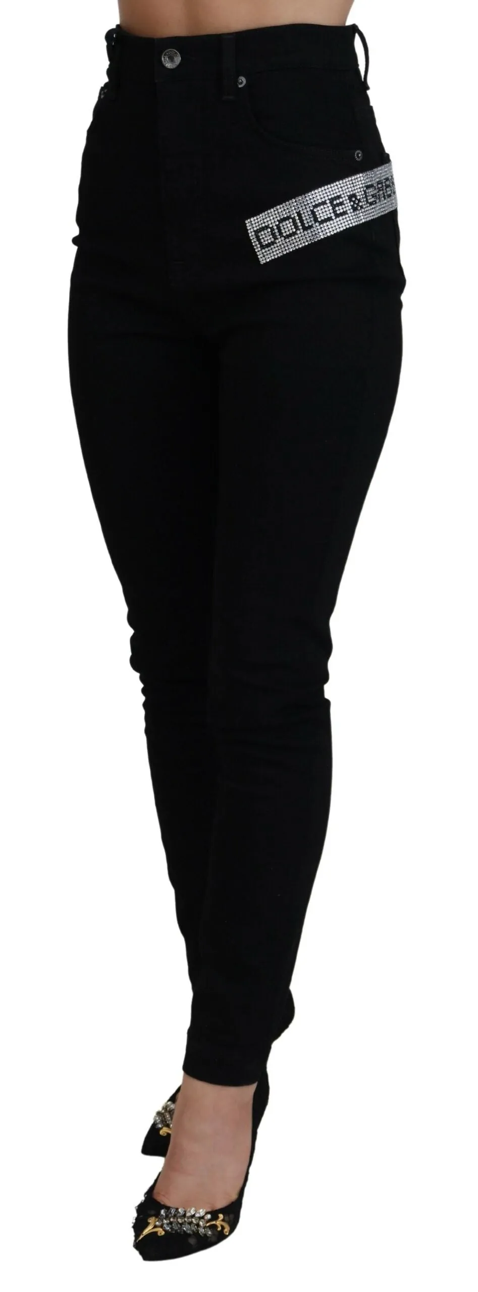 Chic High Waist Slim Fit Black Jeans sold by Louxly product image thumbnail 2