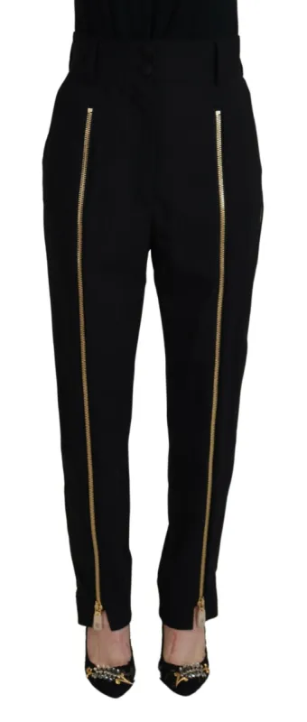 Elegant High Waist Tapered Wool Pants sold by Louxly