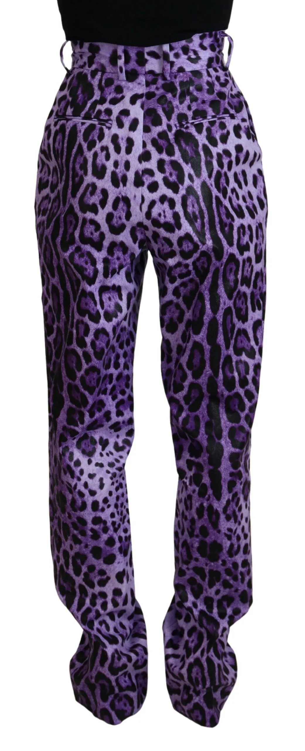 Elegant High Waist Straight Purple Pants sold by Louxly product image thumbnail 3