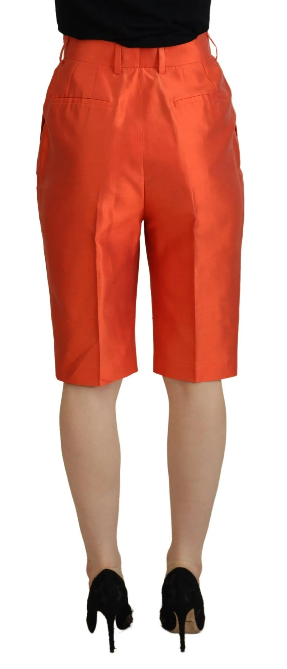 Elegant Silk High-Waist Cropped Pants sold by Louxly product image thumbnail 3