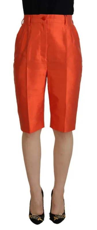 Elegant Silk High-Waist Cropped Pants sold by Louxly