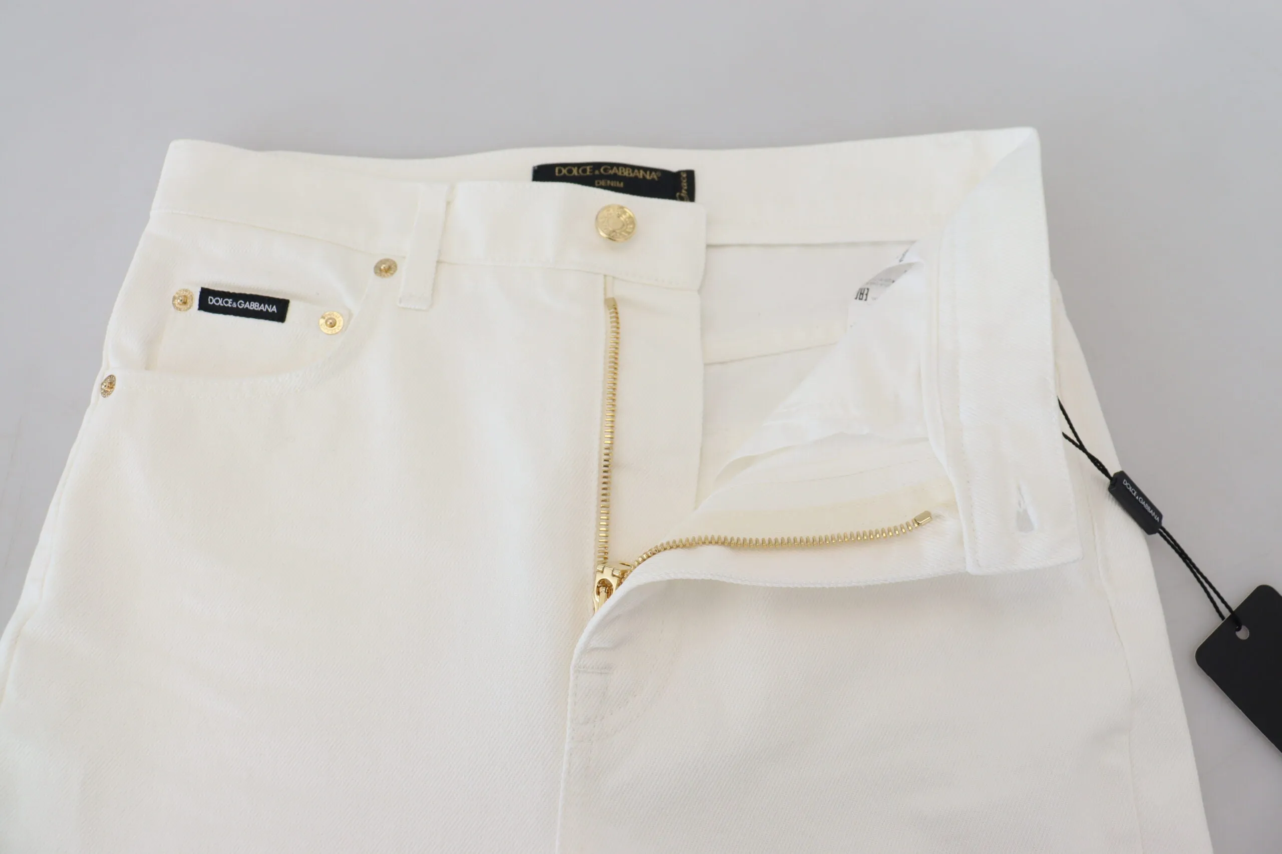 Svelte High Waist Slim Jeans in Off White sold by Louxly product image thumbnail 4