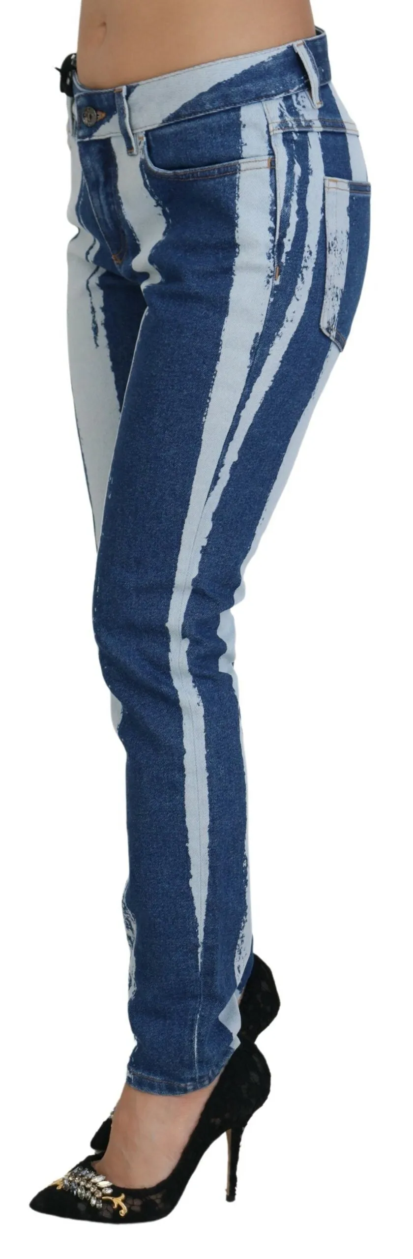 Sleek Striped Slim Fit Italian Jeans sold by Louxly product image thumbnail 2