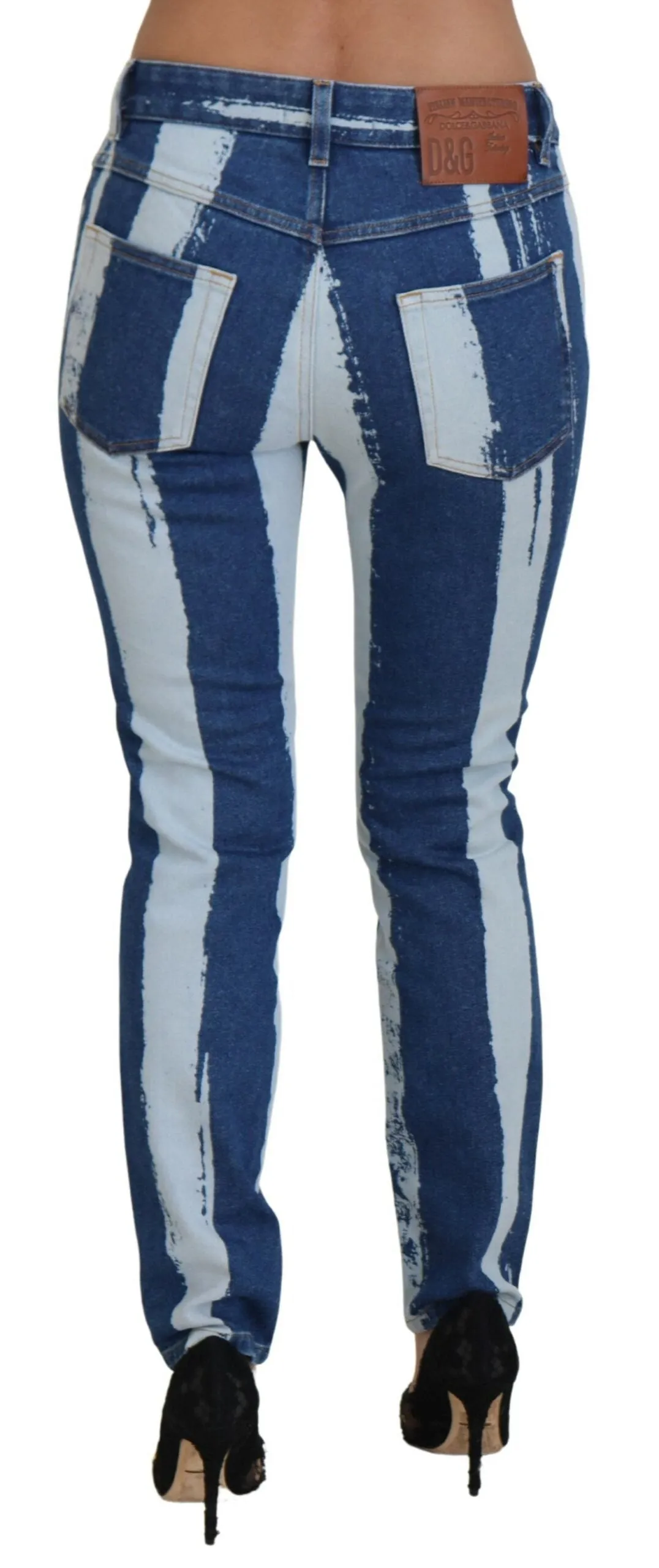 Sleek Striped Slim Fit Italian Jeans sold by Louxly product image thumbnail 3
