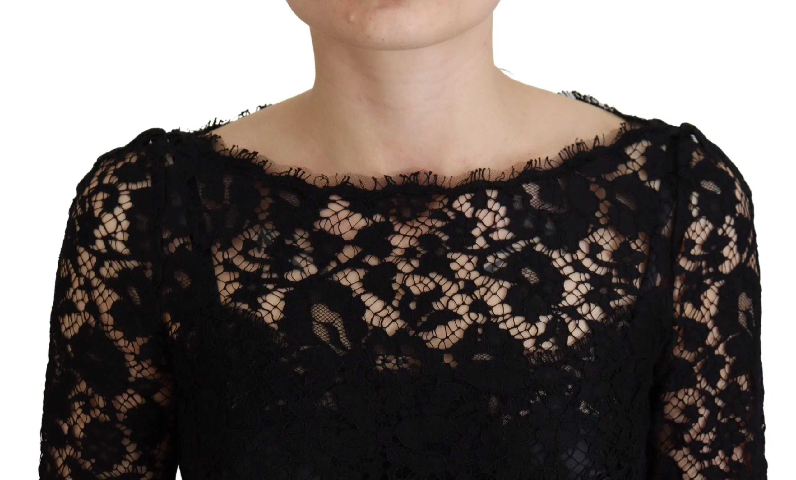 Elegant Floral Lace Long Sleeve Top sold by Louxly product image thumbnail 4