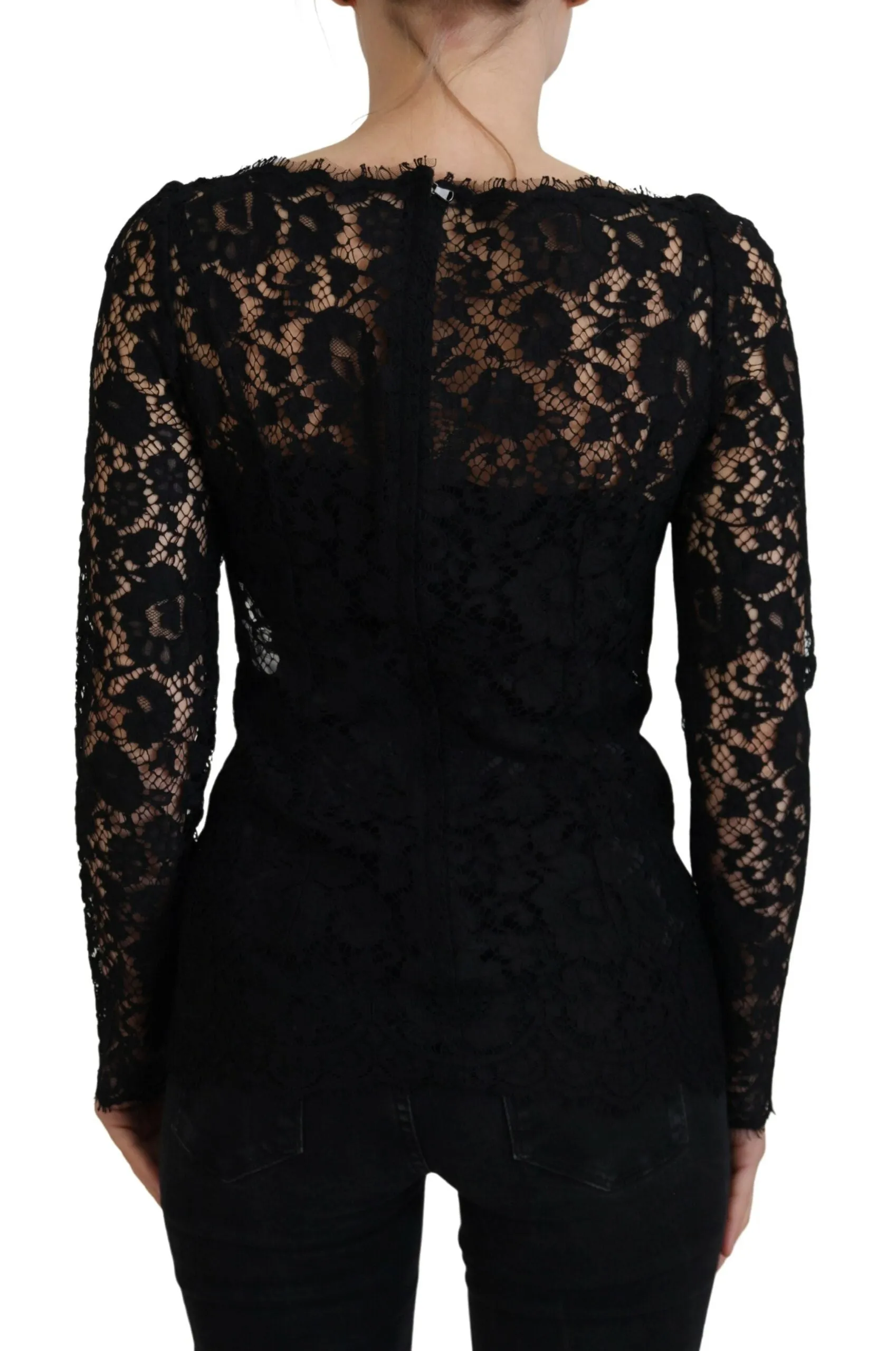 Elegant Floral Lace Long Sleeve Top sold by Louxly product image thumbnail 3
