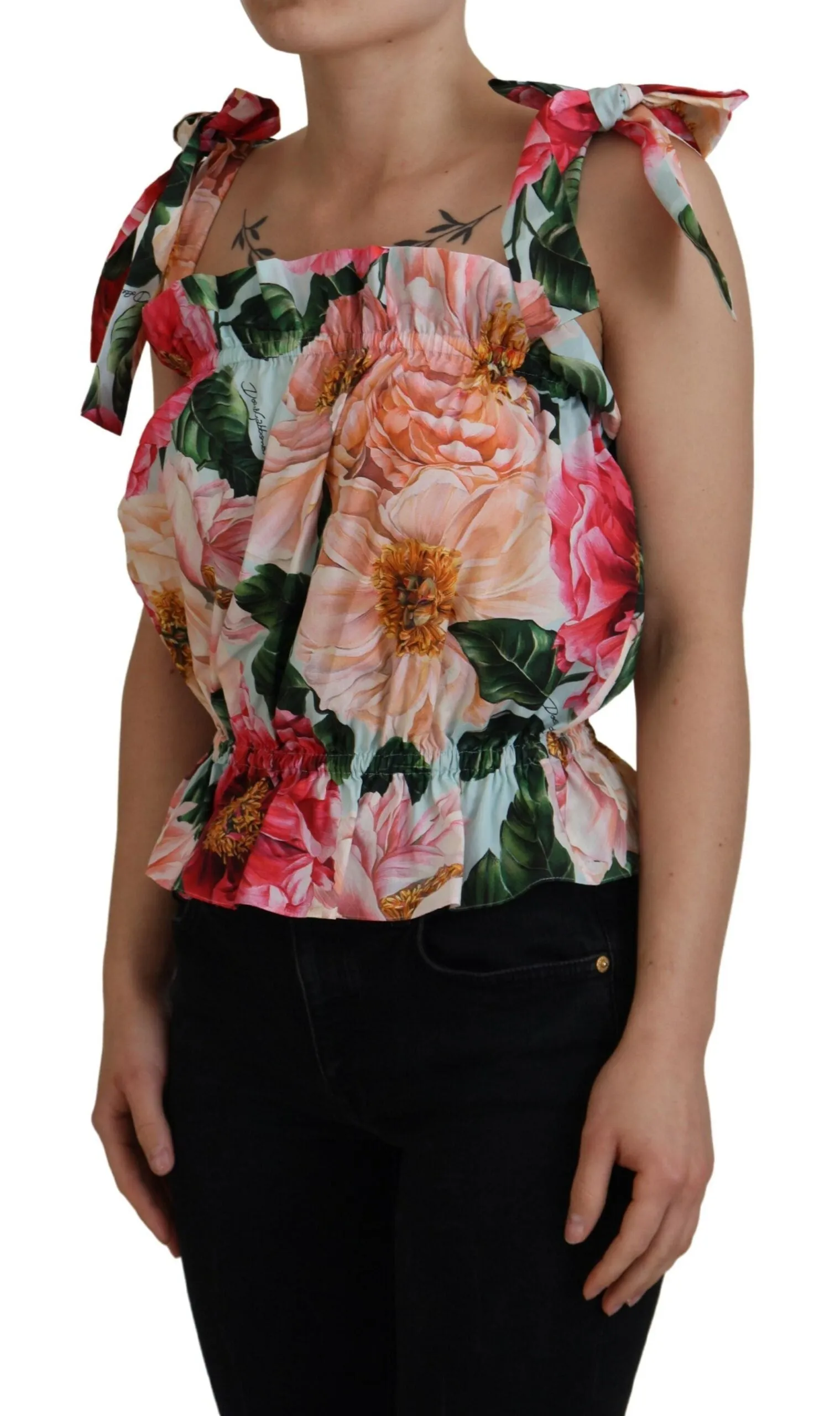 Elegant Floral Print Sleeveless Tank Top sold by Louxly product image thumbnail 2