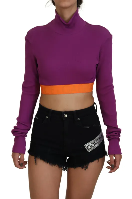 Elegant Purple Turtle Neck Pullover Sweater sold by Louxly