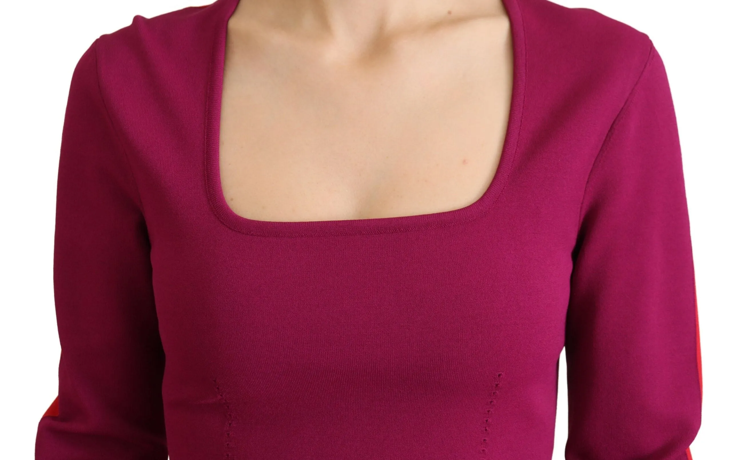 Multicolor Square Neck Pullover Sweater sold by Louxly product image thumbnail 4