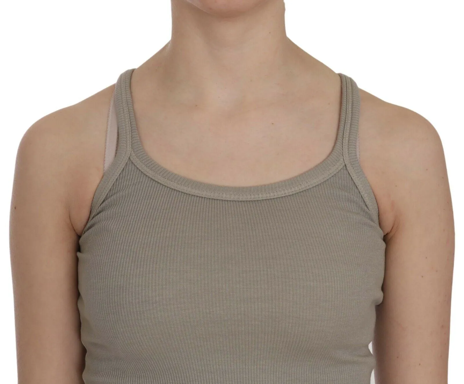 Chic Beige Spaghetti Strap Top Blouse sold by Louxly product image thumbnail 5