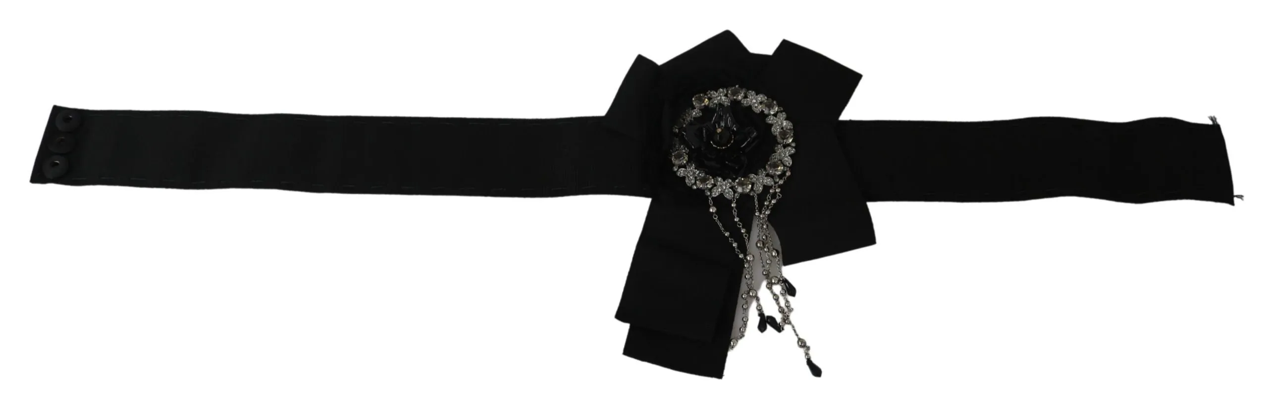 Elegant Black Crystal Waist Belt sold by Louxly product image thumbnail 4