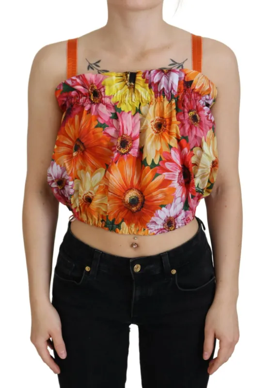 Floral Elegance Sleeveless Cropped Top sold by Louxly