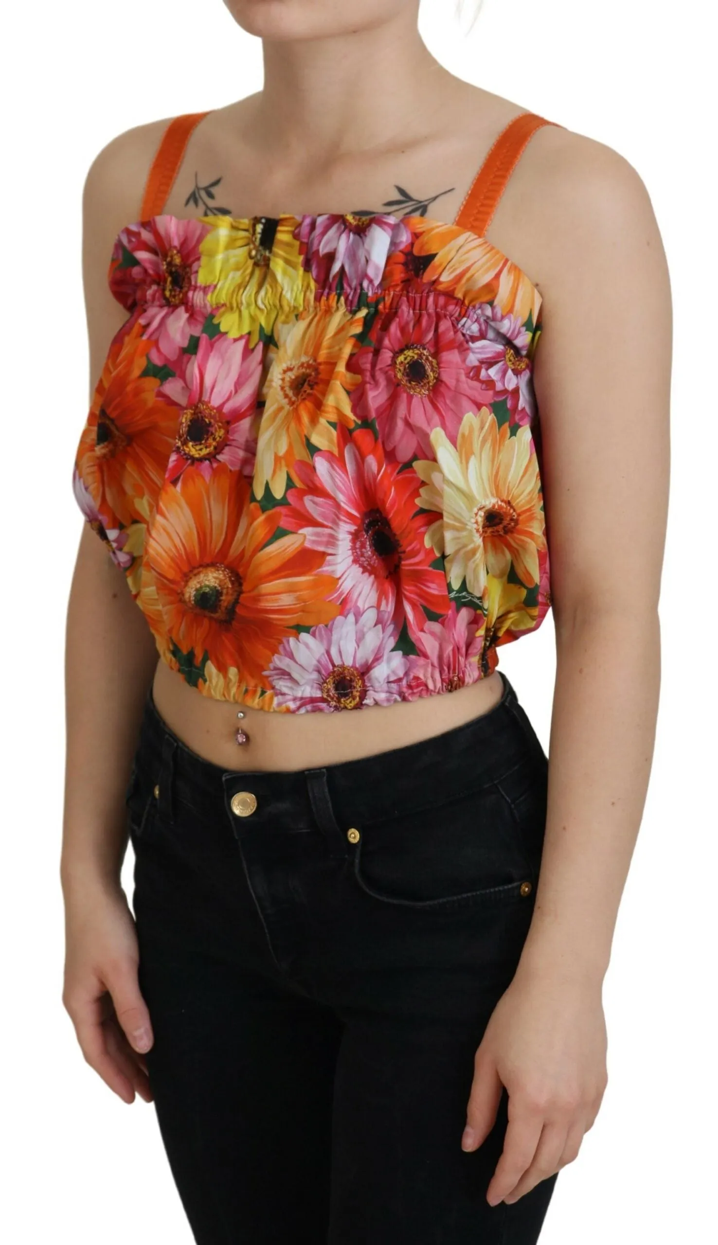 Floral Elegance Sleeveless Cropped Top sold by Louxly product image thumbnail 2