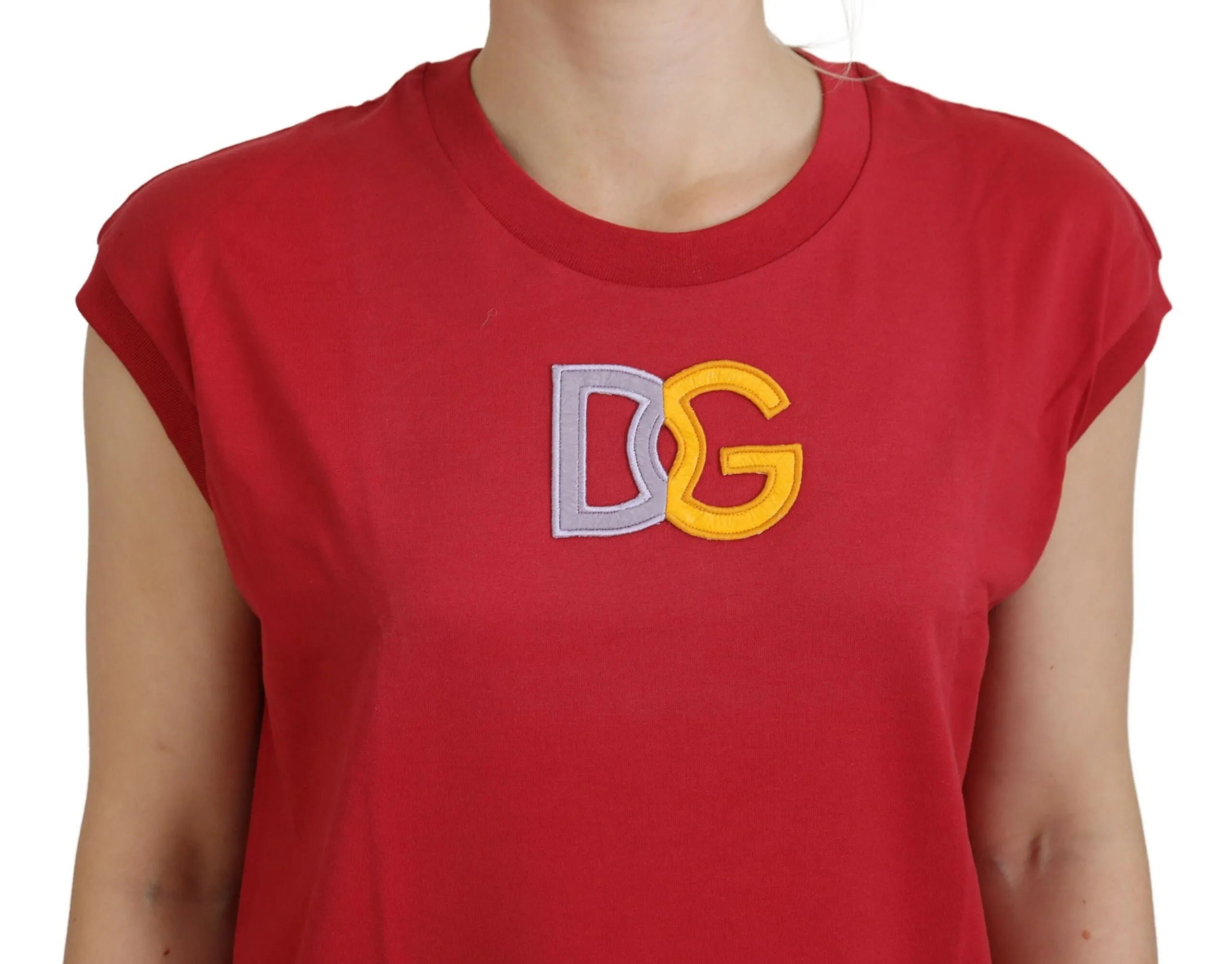 Elegant Red Sleeveless Cotton Tank Top sold by Louxly product image thumbnail 4