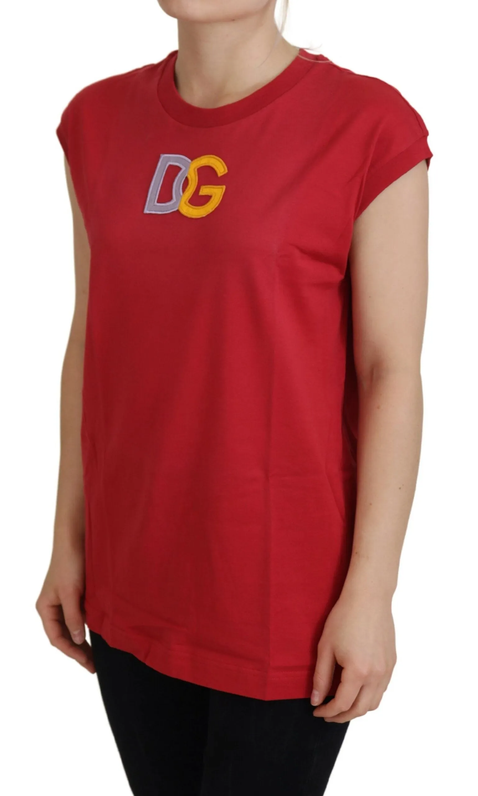 Elegant Red Sleeveless Cotton Tank Top sold by Louxly product image thumbnail 2
