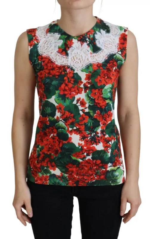 Chic Floral Print Tank Top Vest sold by Louxly
