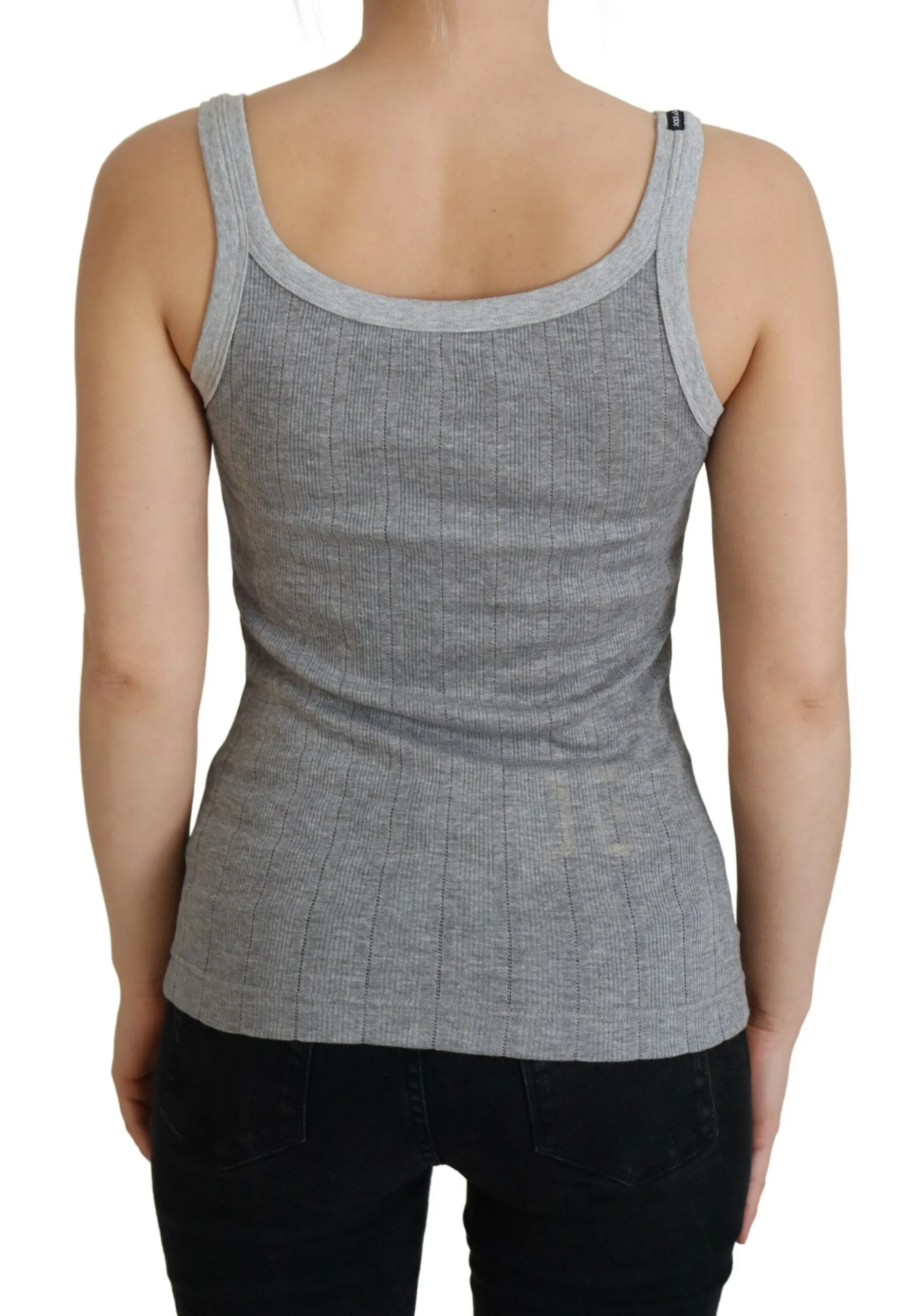 Chic Gray Sleeveless Modal-Cotton Top sold by Louxly product image thumbnail 3