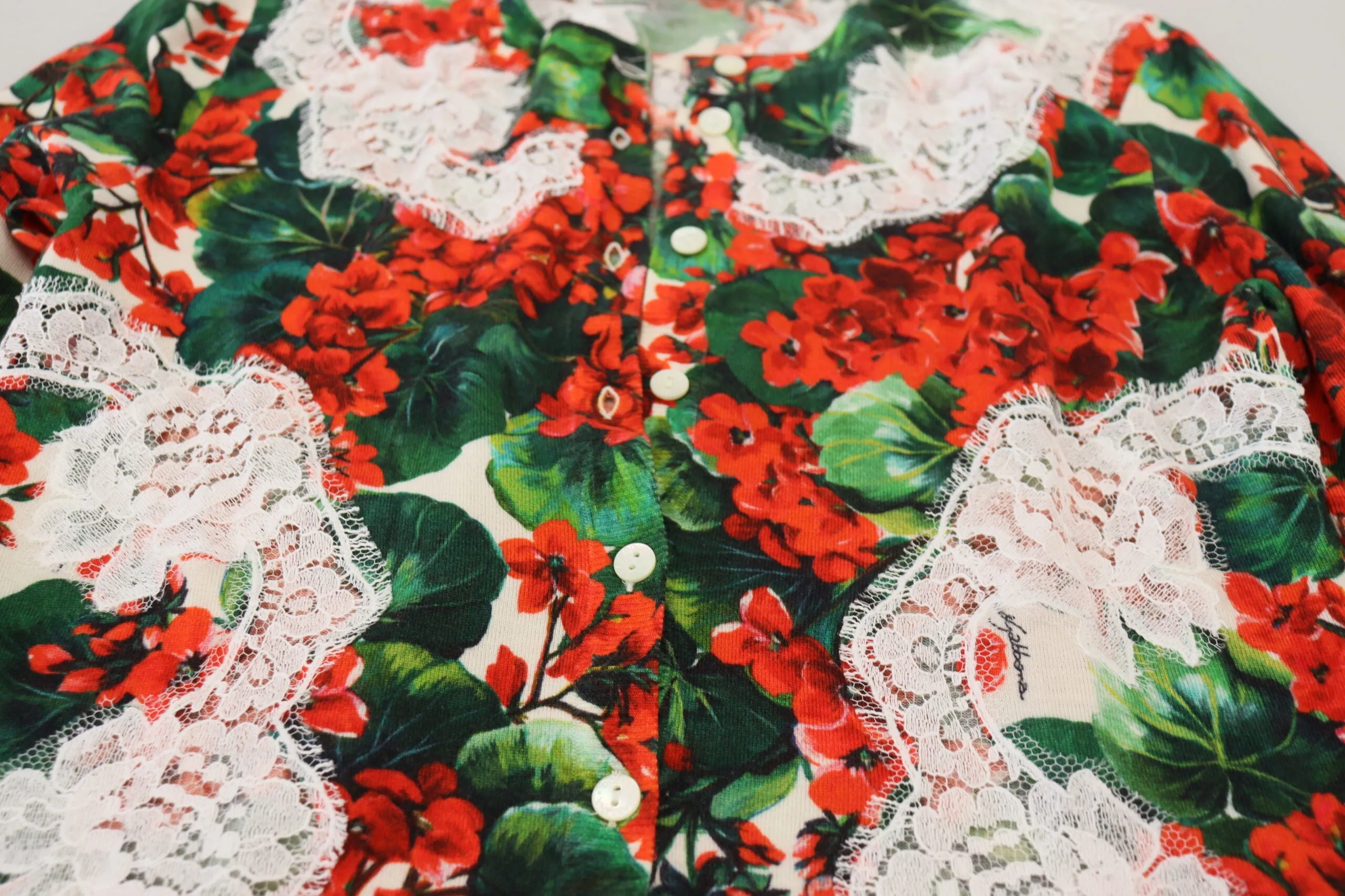Elegant Floral Crewneck Cardigan sold by Louxly product image thumbnail 3