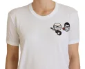 Elegant White Crewneck Cotton T-Shirt sold by Louxly