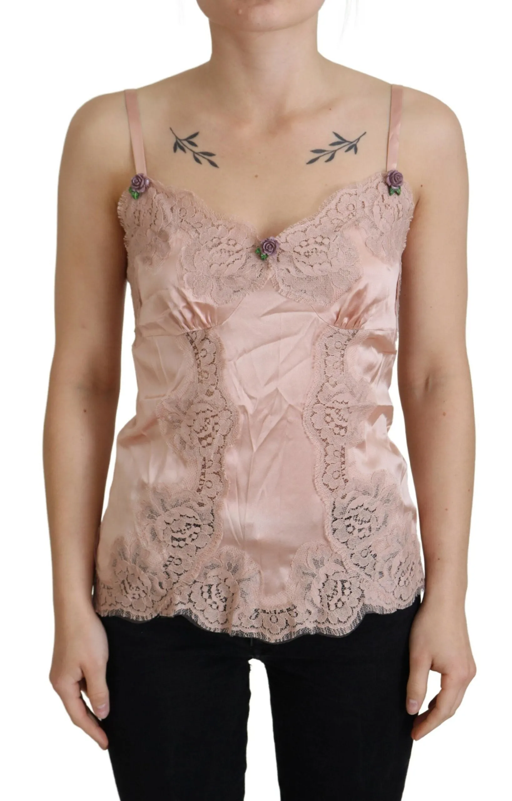 Elegant Pink Silk Lingerie Top sold by Louxly