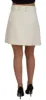 Elegant High Waist Virgin Wool Skirt sold by Louxly