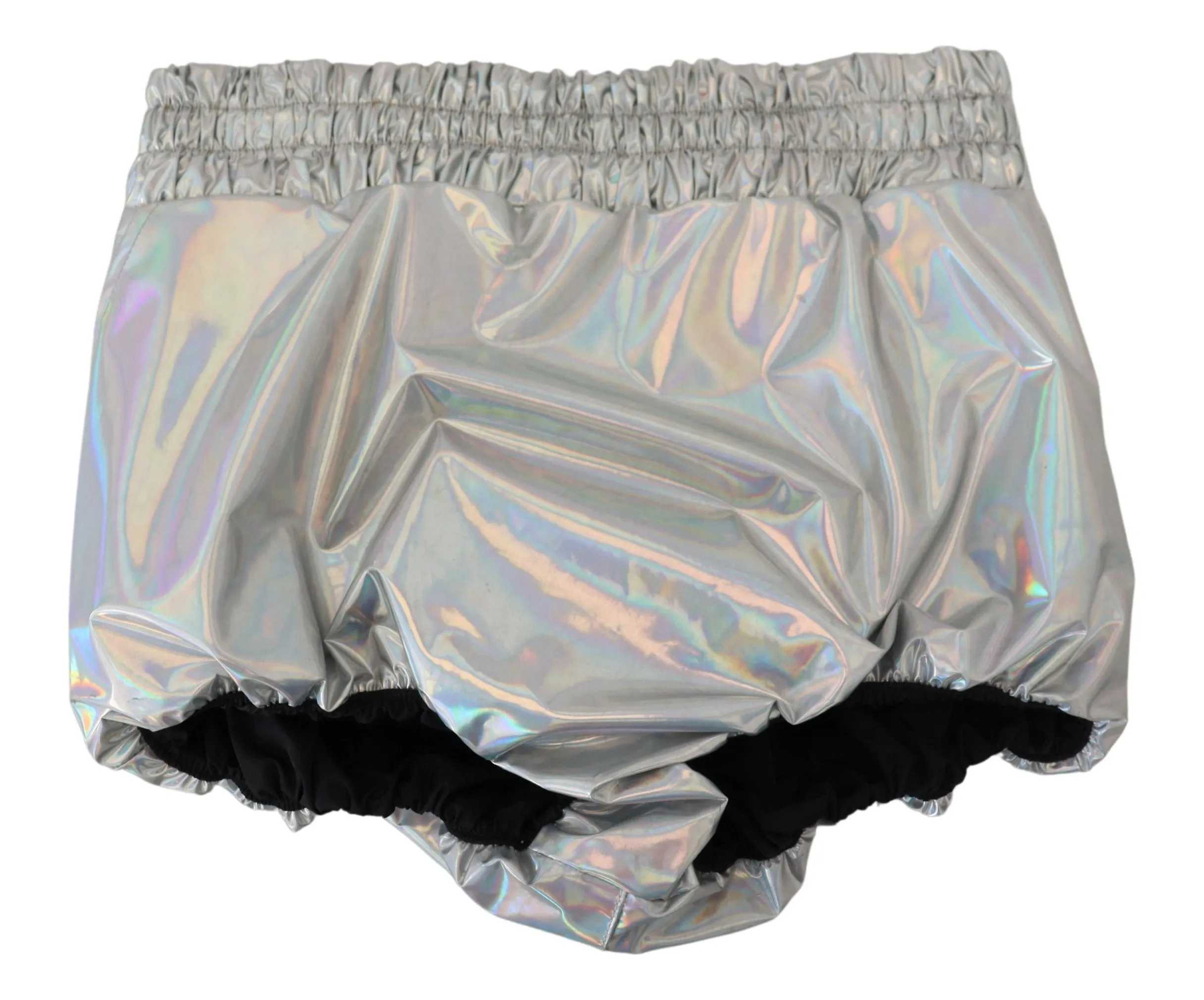 Elevated Elegance Silver High Waist Shorts sold by Louxly product image thumbnail 4