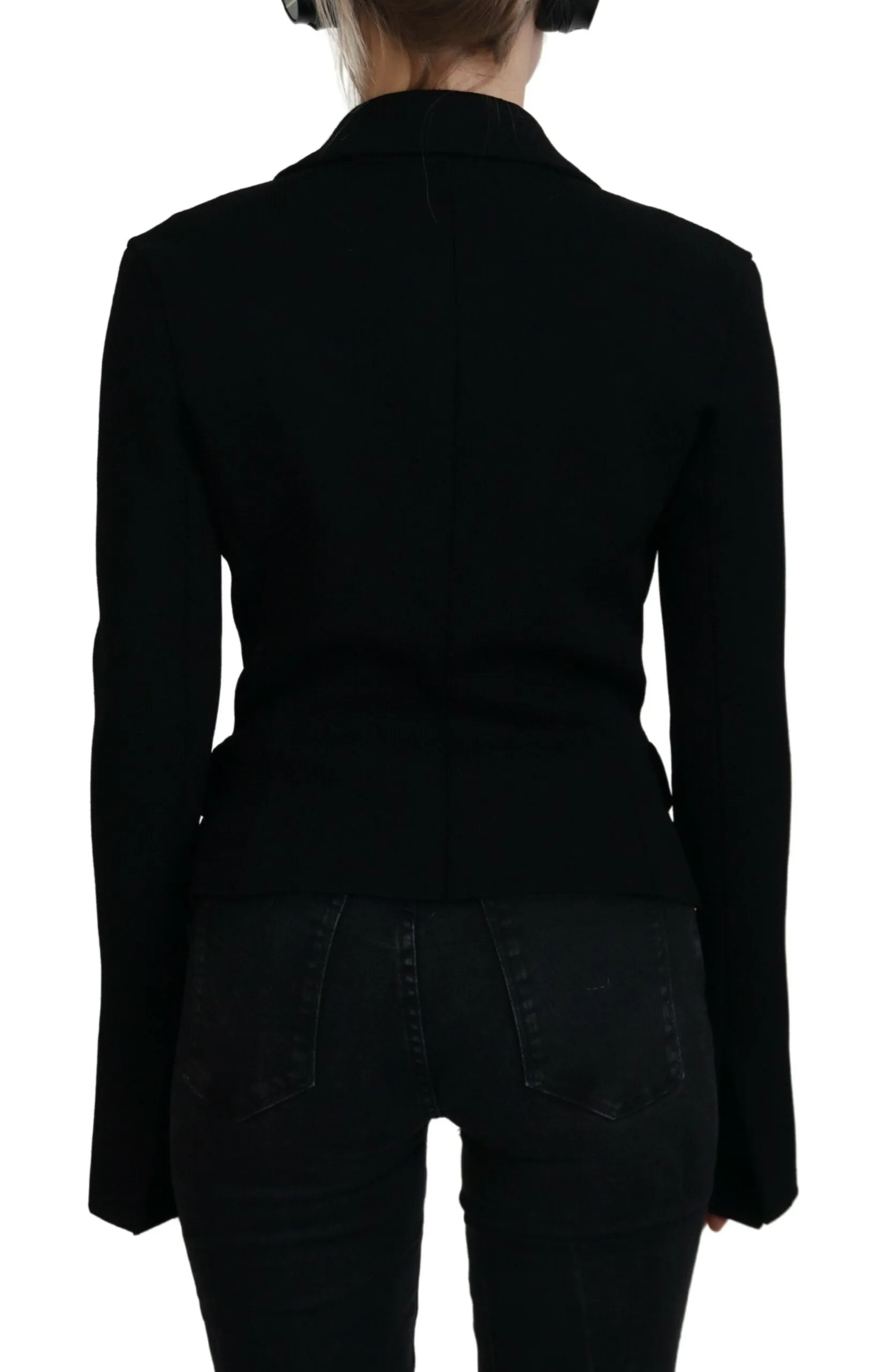 Elegant Black Long Sleeve Jacket sold by Louxly product image thumbnail 3