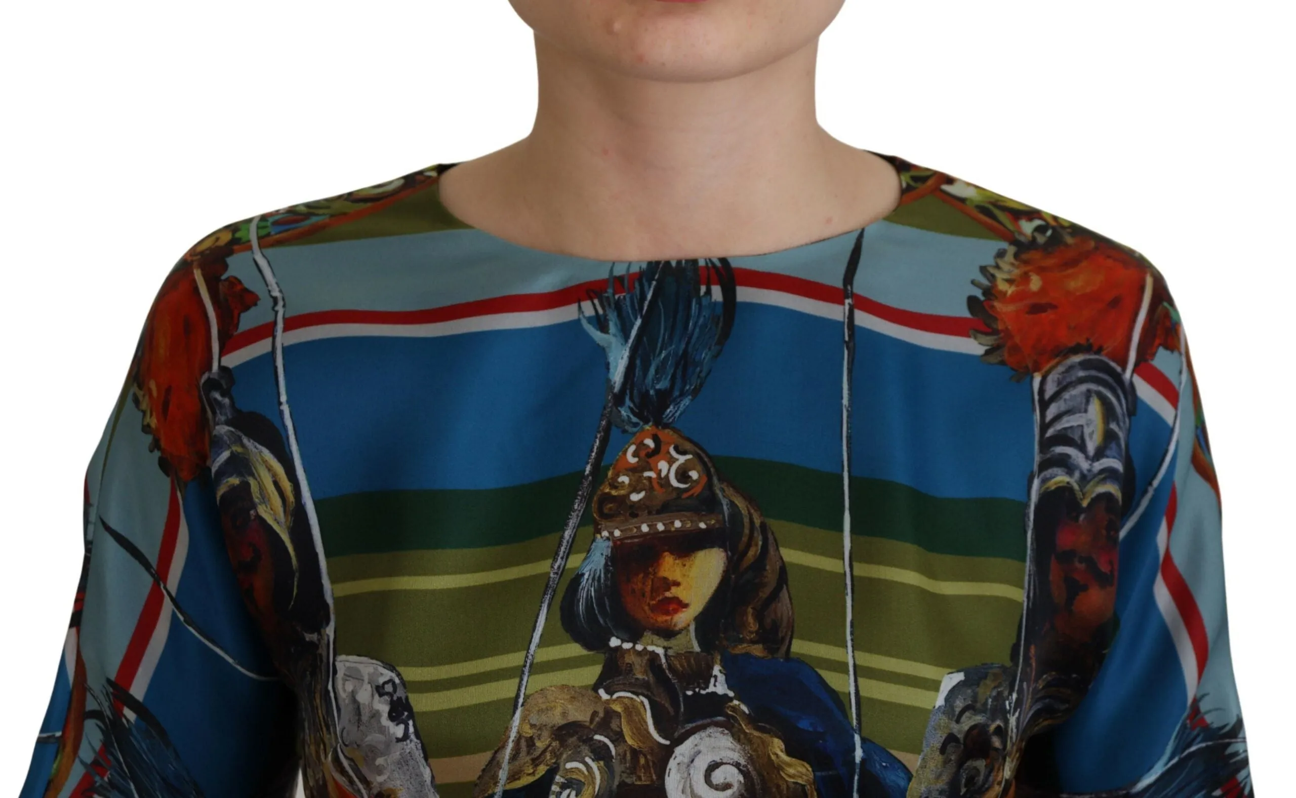 Sicilian Elegance Long Silk Dress sold by Louxly product image thumbnail 4