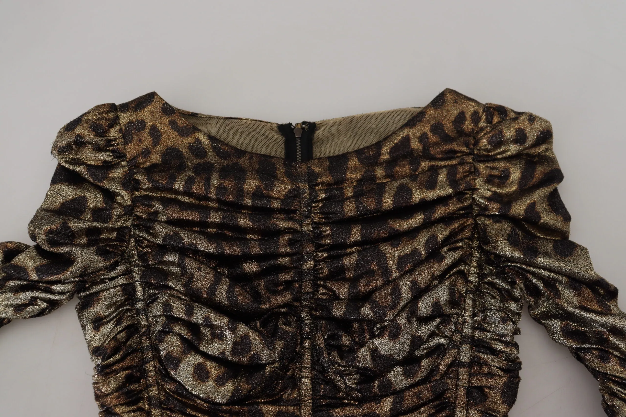 Elegant Leopard Print Midi Bodycon Dress sold by Louxly product image thumbnail 5