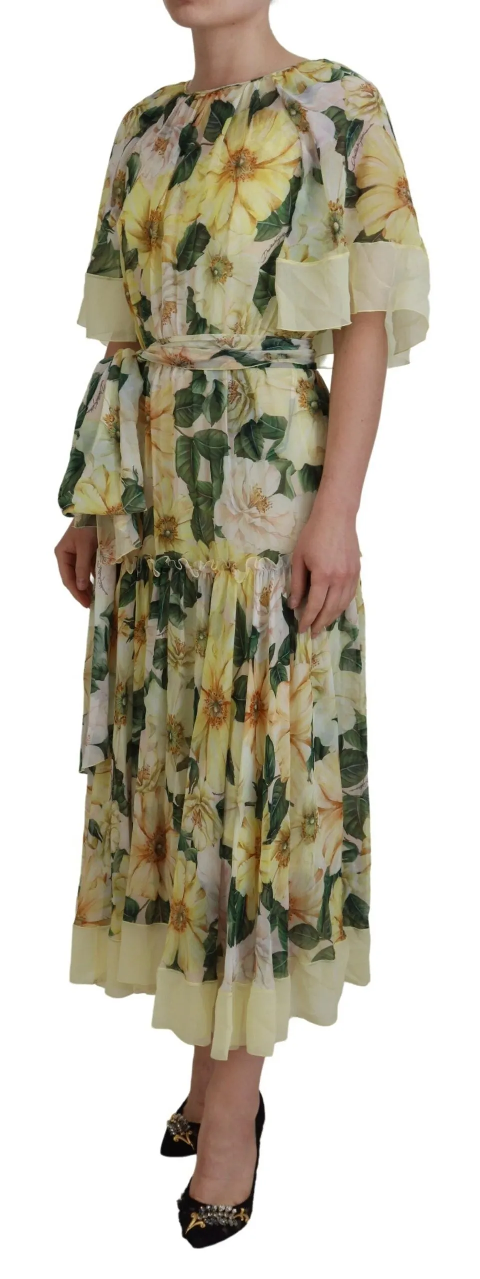 Elegant Silk Floral Maxi Dress sold by Louxly product image thumbnail 2