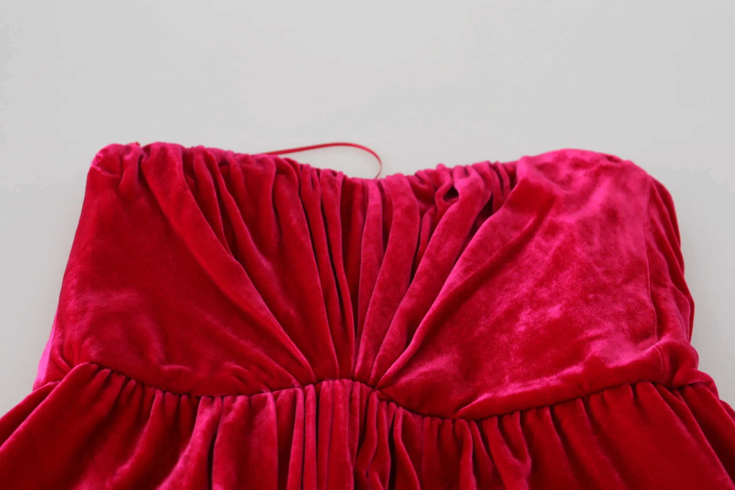 Enchanting Strapless Midi Dress in Dark Pink sold by Louxly product image thumbnail 5