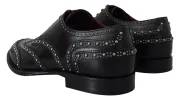 Elegant Studded Black Derby Shoes sold by Louxly