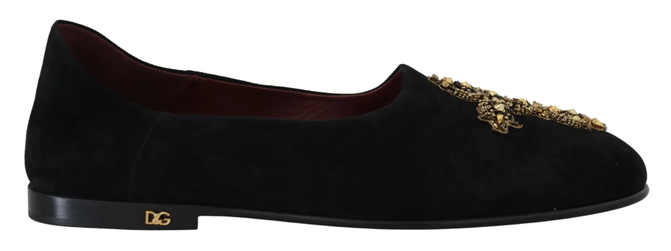 Black Gold Crystal Sequined Loafers sold by Louxly