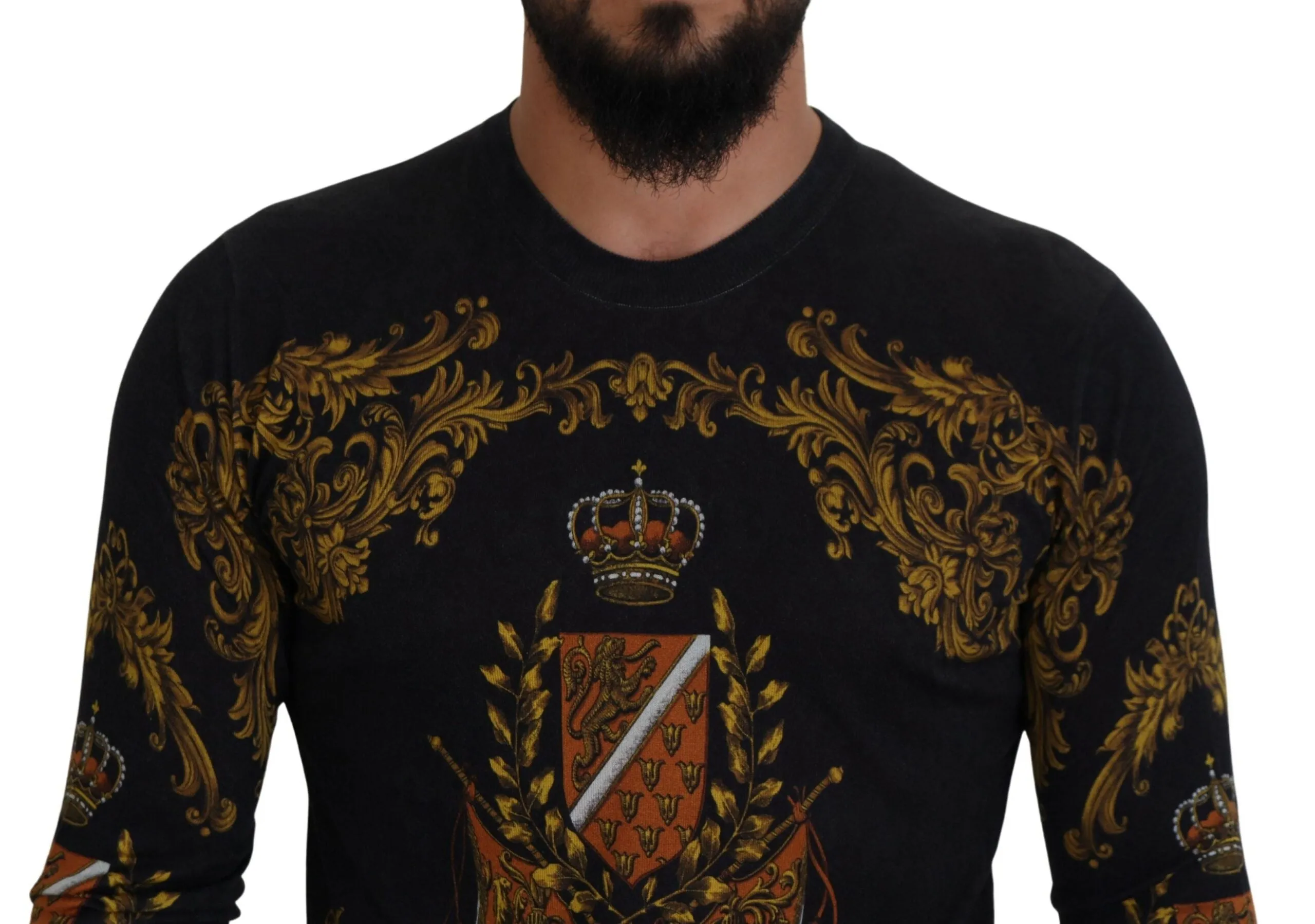 Baroque Medal Motive Silk Sweater sold by Louxly product image thumbnail 4