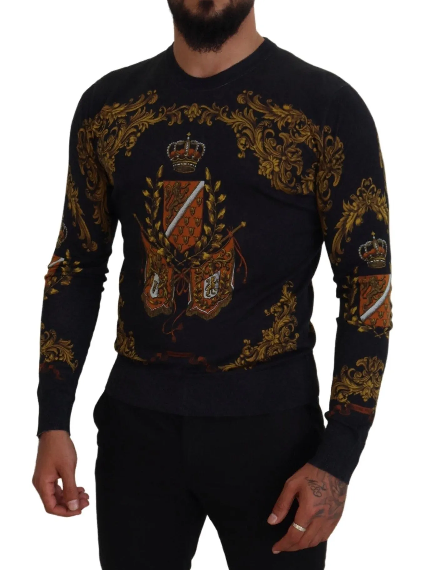 Baroque Medal Motive Silk Sweater sold by Louxly product image thumbnail 5