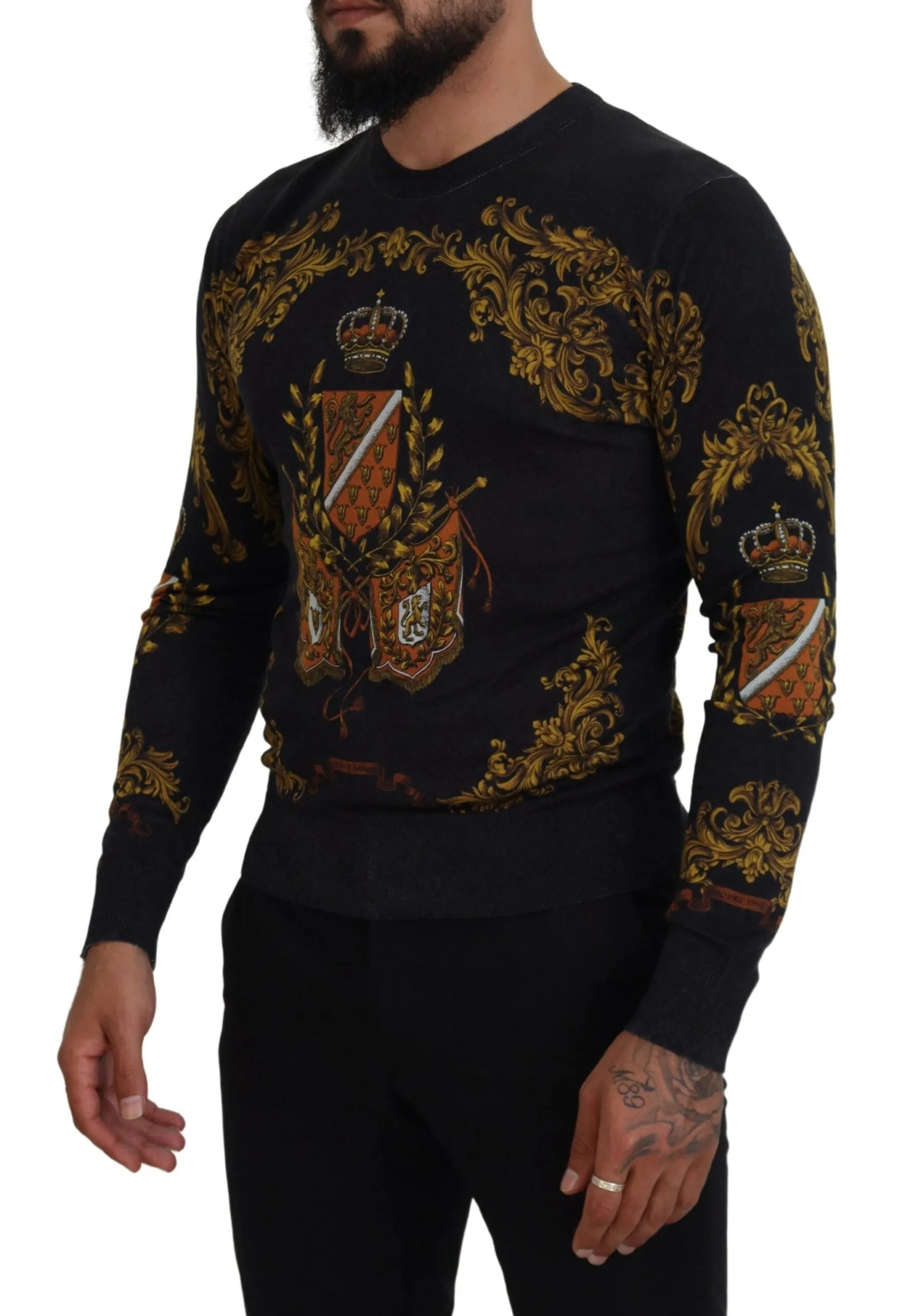 Baroque Medal Motive Silk Sweater sold by Louxly product image thumbnail 2