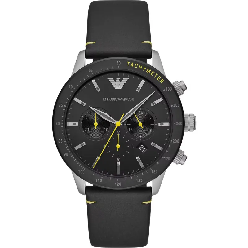 Elegant Chronograph Leather Strap Watch sold by Louxly