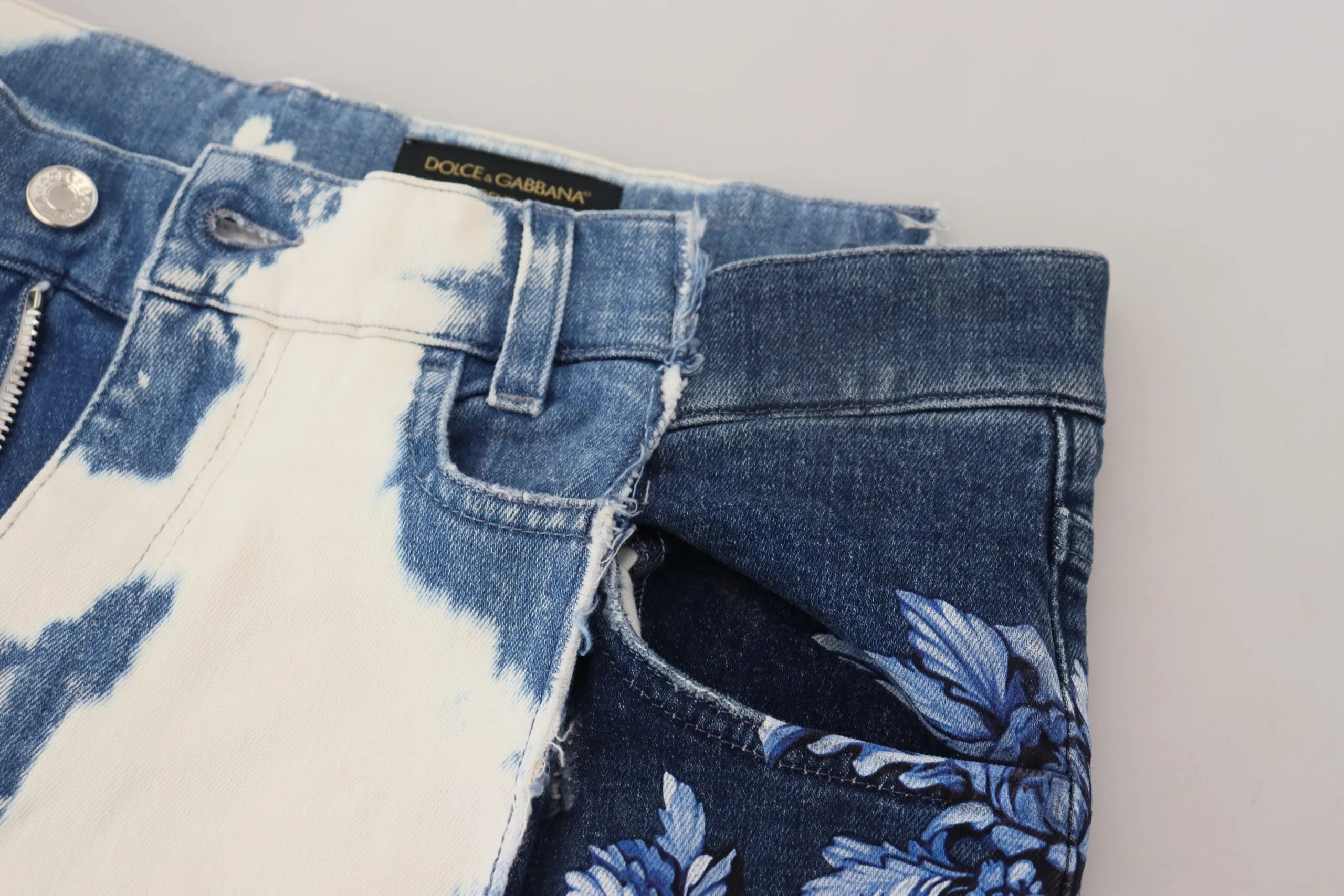 Elegant Loose Fit Denim Pants with Unique Print sold by Louxly product image thumbnail 5