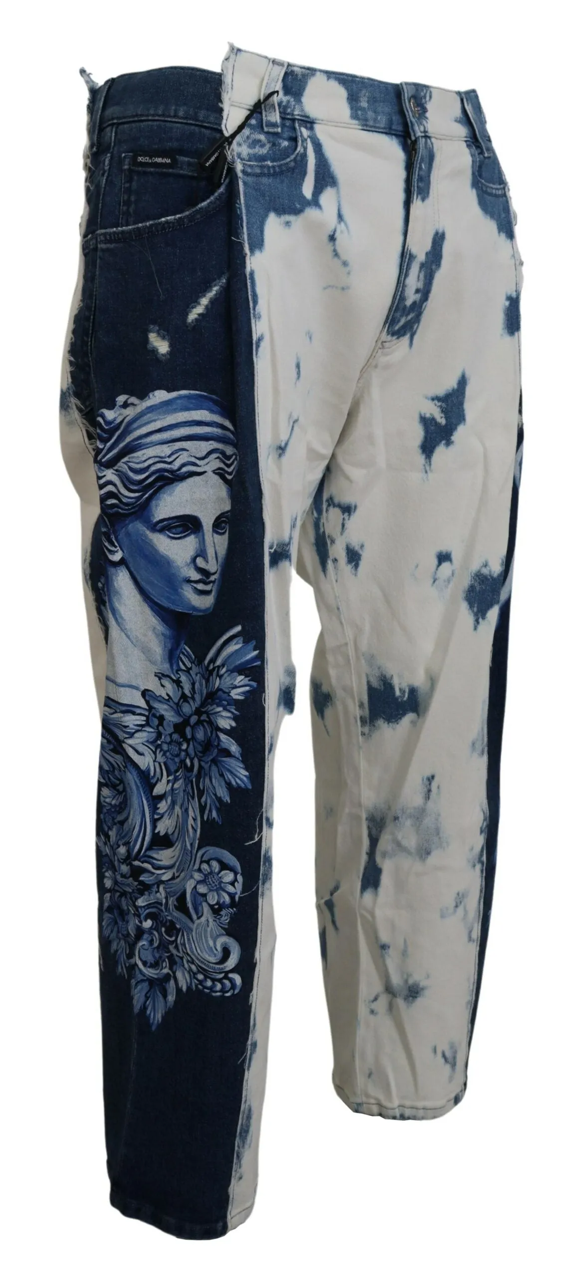 Elegant Loose Fit Denim Pants with Unique Print sold by Louxly product image thumbnail 2
