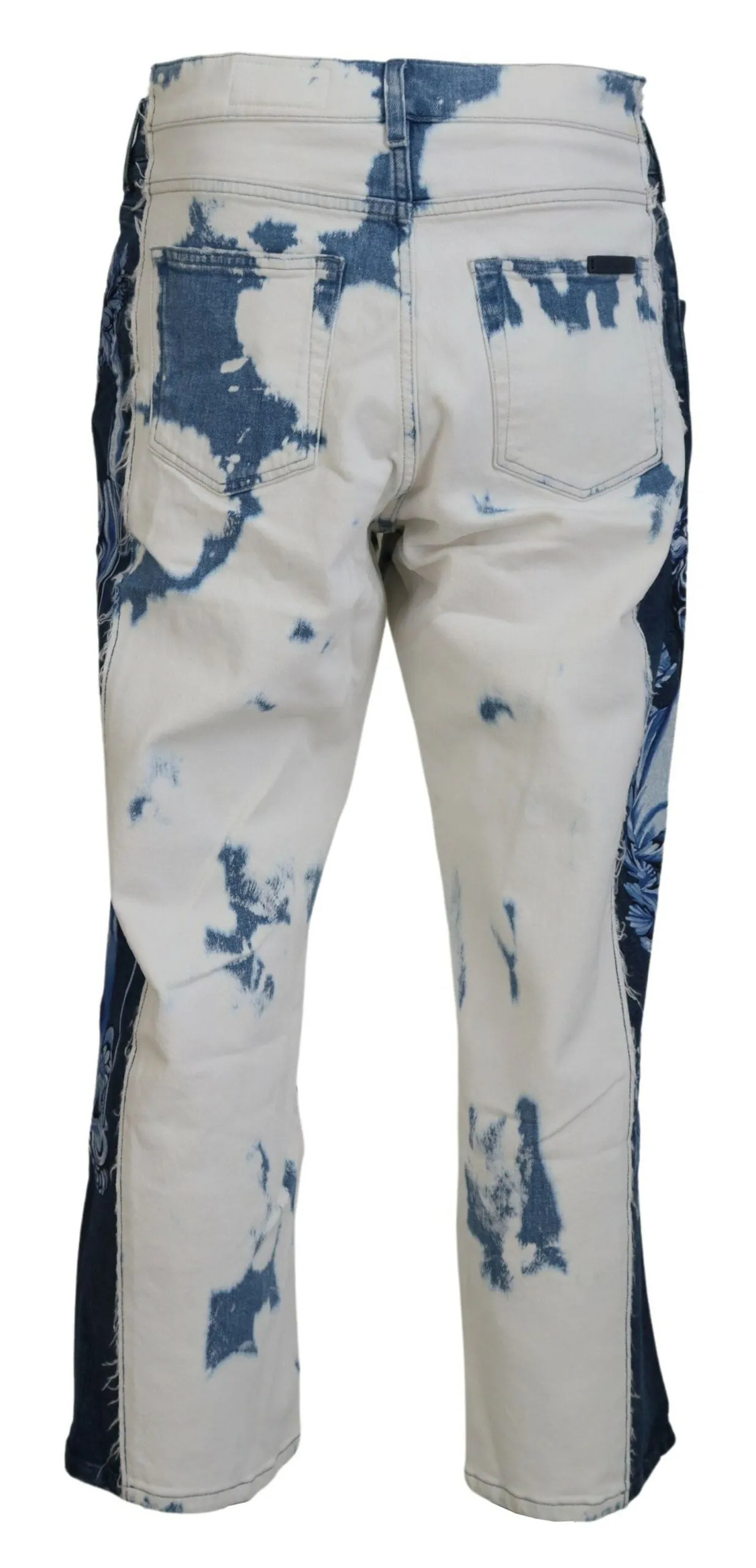 Elegant Loose Fit Denim Pants with Unique Print sold by Louxly product image thumbnail 3
