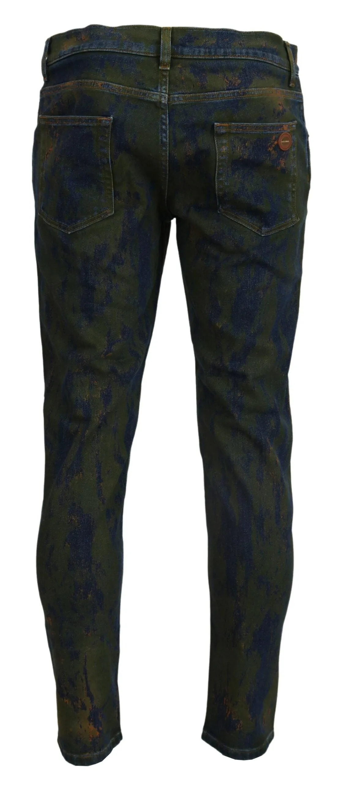 Chic Slim-Fit Denim Jeans in Green Wash sold by Louxly product image thumbnail 3