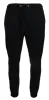 Sleek Black Wool-Blend Sweatpants sold by Louxly