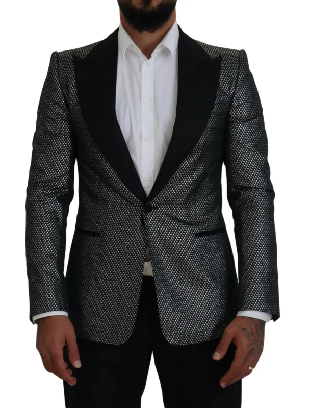 Elegant Jacquard Single Breasted Blazer sold by Louxly